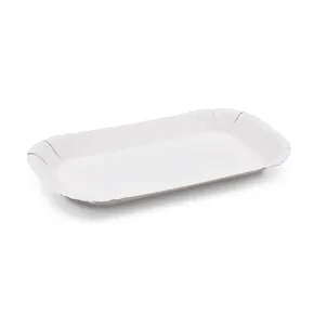 Pappschale oval weiß 23 x 15 x 2 cm [100 St.]