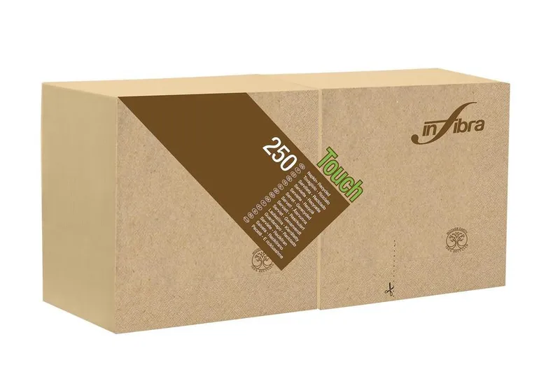 Hauptbild des Produkts Papírové koktejlové ubrousky BIO-EKO INFIBRA 2-vrst. 25x25 cm béžové [250 ks]