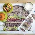 Weiteres Produktbild Papier-Tischsets Infibra Hamburger 30 x 40 cm [250 Stück]