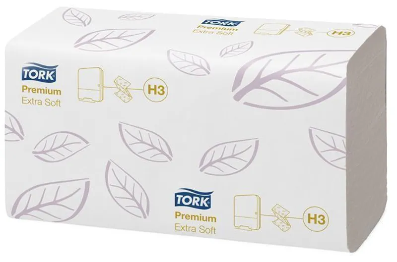 Hauptbild des Produkts Papírové ručníky skládané Tork 100278 Premium Extra Soft H3 2vr bílé [3000 ks]