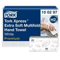 Weiteres Produktbild Papierhandtücher Tork 100297 H2 Premium Extra Soft 2-lagig weiß [2100 Stk.]