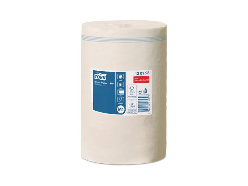 Hauptbild des Produkts Papírové ručníky v miniroli TORK 120123 BASIC UNIVERSAL 310 bílá M1 1 vrstvé [1 ks]