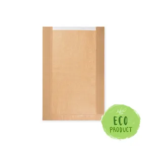 Papier Faltenbeutel mit Fenster 18cm 26+7 x 40 cm [1000 St.]