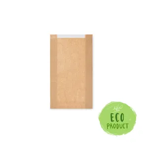 Papier Faltenbeutel mit Fenster 13cm 18+6 x 32 cm [1000 St.]
