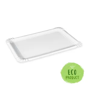 Pappteller weiß 19 x 27 cm RECY [100 St.]