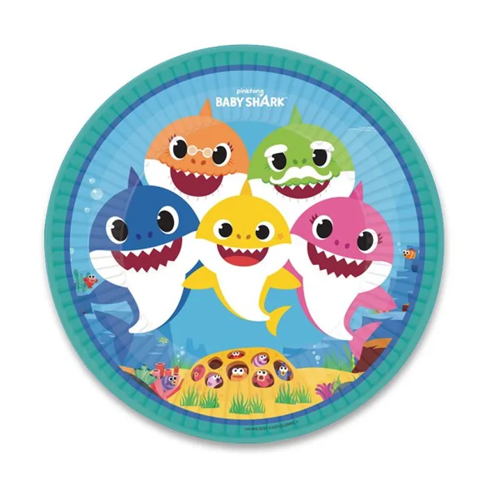 Hauptbild des Produkts Papírové talířky Baby Shark průměr 23 cm, [8 ks]