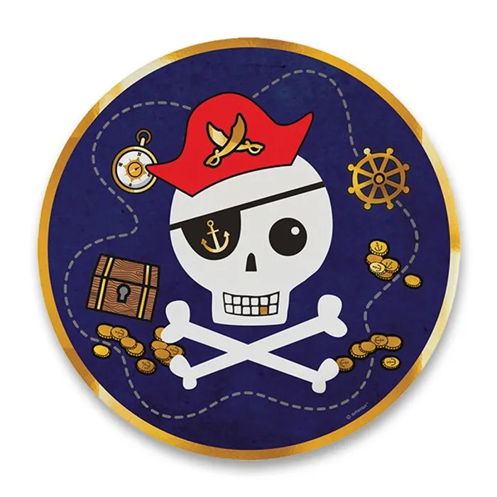 Hauptbild des Produkts Papírové talířky Pirates Map průměr 22,8 cm, [8 ks]