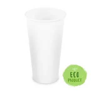 Pappbecher weiß durchmesser 90mm 610ml `XXL: 0,5L/20oz` [50 St.]