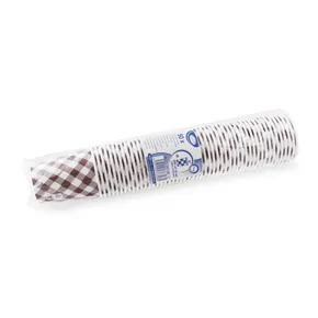 Pappbecher Karo durchmesser 80mm 280ml `M: 0,2L/8oz` [50 St.]