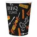 Papierbecher PAW Eco 250 ml BBQ Party black [8 Stk.]