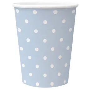 Papierbecher PAW Eco 250 ml Dots light blue [8 Stk.]