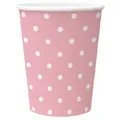 Papierbecher PAW Eco 250 ml Dots light pink [8 Stk.]