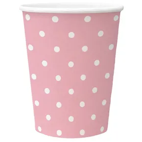 Papierbecher PAW Eco 250 ml Dots light pink [8 Stk.]
