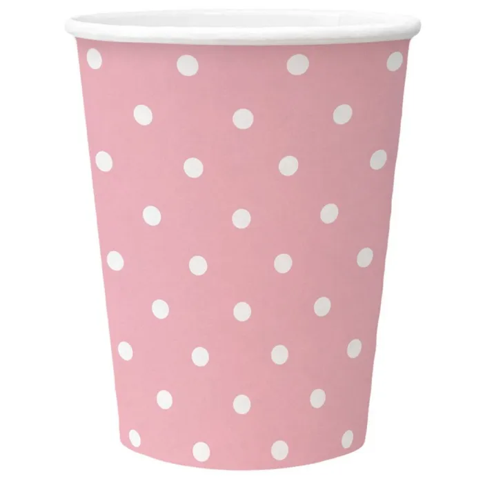 Hauptbild des Produkts Papírový kelímek PAW Eco 250 ml Dots light pink [8 ks]
