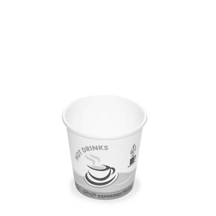 Hauptbild des Produkts Papírový kelímek s potiskem "HOT DRINKS" Espresso (průměr 62 mm) [50 ks]