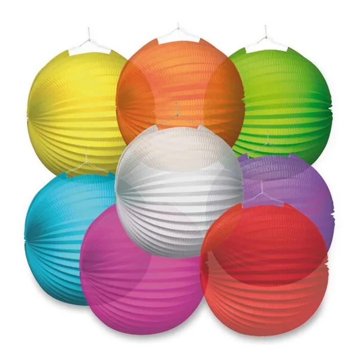 Hauptbild des Produkts Papírový lampion Transparent průměr 25 cm, mix barev