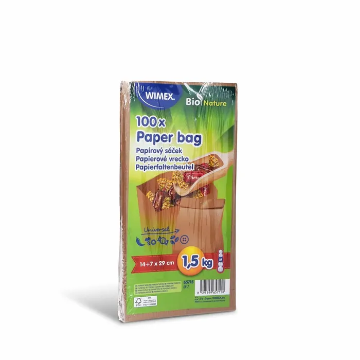 Hauptbild des Produkts Papírový sáček (FSC Mix) s bočním skladem hnědý 14+7 x 29 cm `1,5kg` [100 ks]