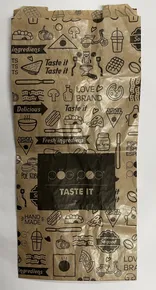 Papiertüte braun 140 × 80 × 300 mm Druck POE [1000 Stk.]