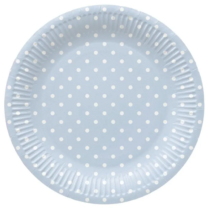 Hauptbild des Produkts Papírový talíř (FSC Mix) Dots Light Blue O23cm [8 ks]