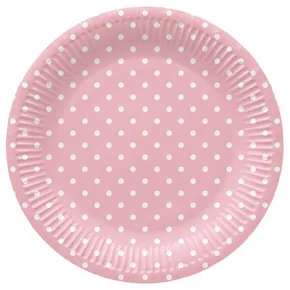 Pappteller (FSC Mix) Dots Light Pink O23cm [8 Stk]