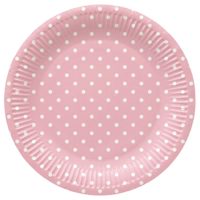 Hauptbild des Produkts Papírový talíř (FSC Mix) Dots Light Pink O23cm [8 ks]