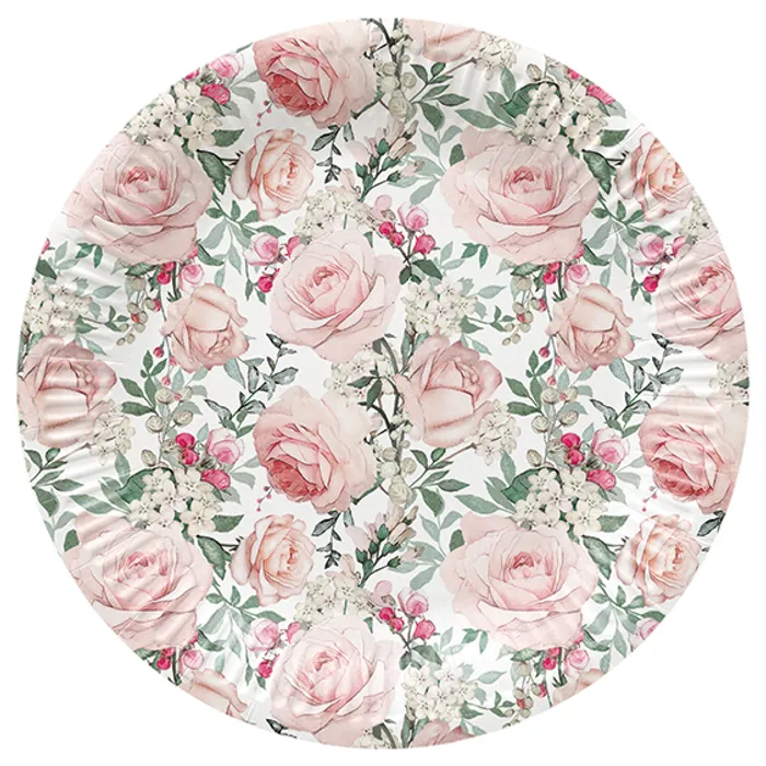 Hauptbild des Produkts Papírový talíř (FSC Mix) Gorgeous Roses O23cm [8 ks]