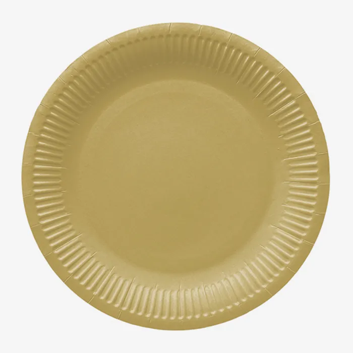Hauptbild des Produkts Papírový talíř (FSC Mix) Monocolor gold O23cm [8 ks]