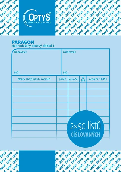 Hauptbild des Produkts Paragon A6, číslovaný, 2 x 50 listů 1041