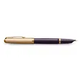 Parker 51 Deluxe Plum GT 18K Feder F