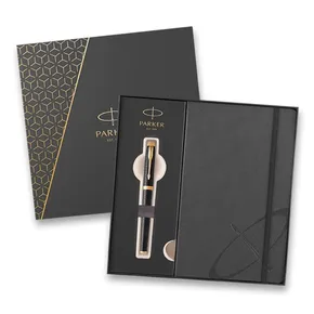Parker IM Premium Black GT plnicí pero, hrot F, dárková kazeta se zápisníkem
