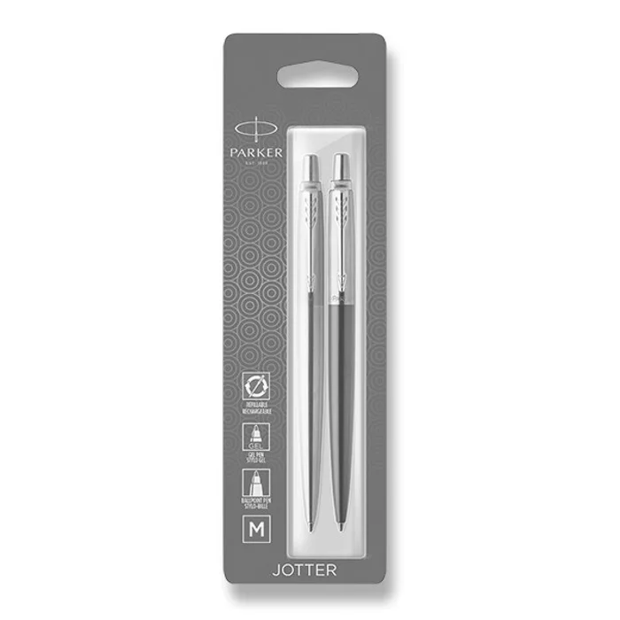 Hauptbild des Produkts Parker Jotter Stainless Steel CT a Kensington Red CT kuličková tužka, blistr