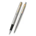 Parker Jotter Edelstahl GT Füllfederhalter und Kugelschreiber im Set