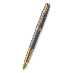 Parker Sonnet Silver Chiselled GT Feder F