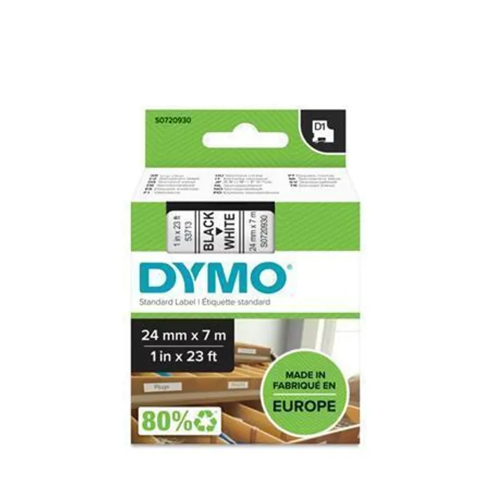 Hauptbild des Produkts Páska, 24 mm x 7 m, DYMO "D1", černá-bílá