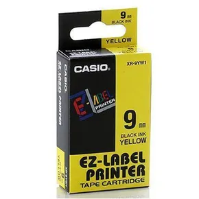 Klebeband, 9 mm x 8 m, CASIO, gelb-schwarz