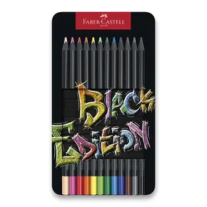 Buntstift Black Edition, Blechdose 12 Stück Faber-Castell 116413
