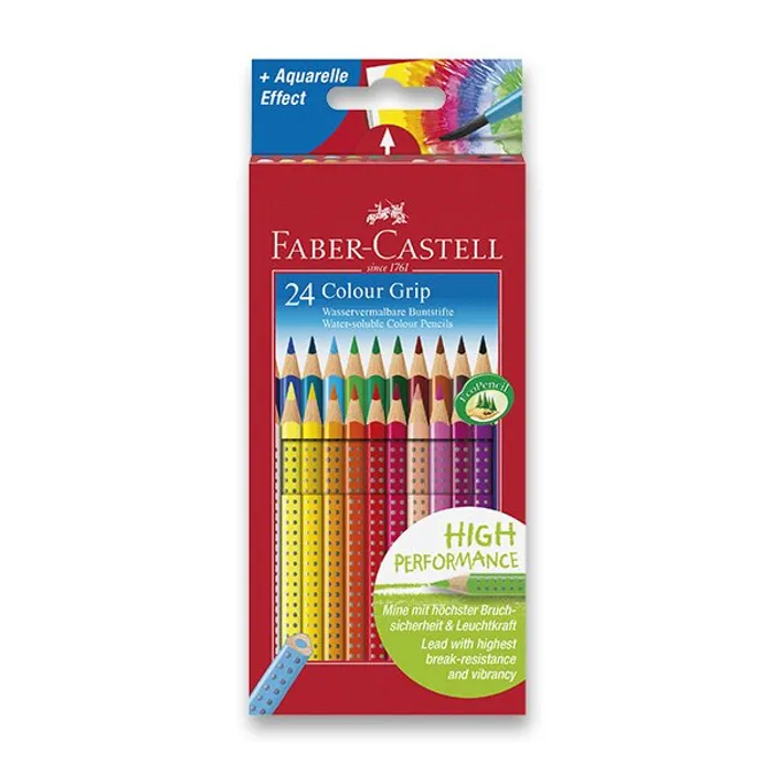Hauptbild des Produkts Pastelka Faber-Castell 112424 Colour Grip, papírová krabička 24 ks