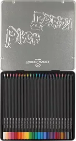 Faber-Castell 116425 Black Edition Buntstift, Blechdose 24 Stk