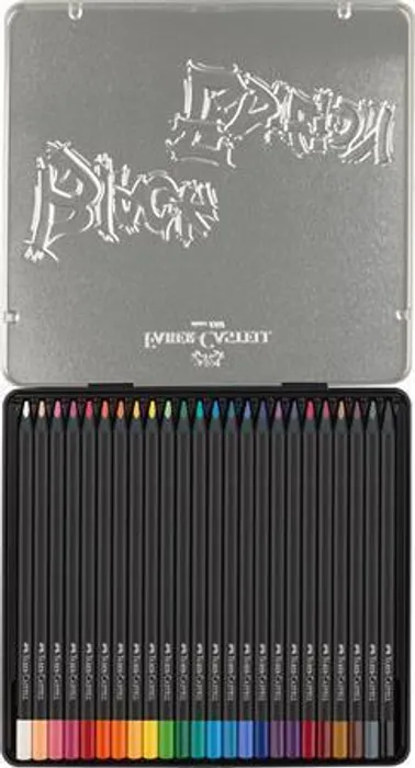 Hauptbild des Produkts Pastelka Faber-Castell 116425 Black Edition, plechová krabička 24 ks