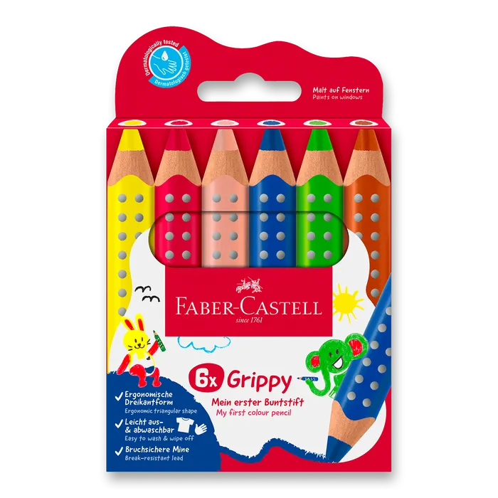 Hauptbild des Produkts Pastelka Faber-Castell Grippy - 6 barev