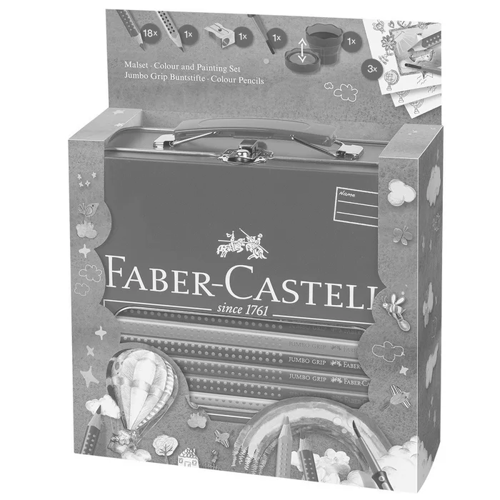 Hauptbild des Produkts Pastelka Jumbo Grip dárkový kufřík 19ks+ příslušenství Faber Castell 201312