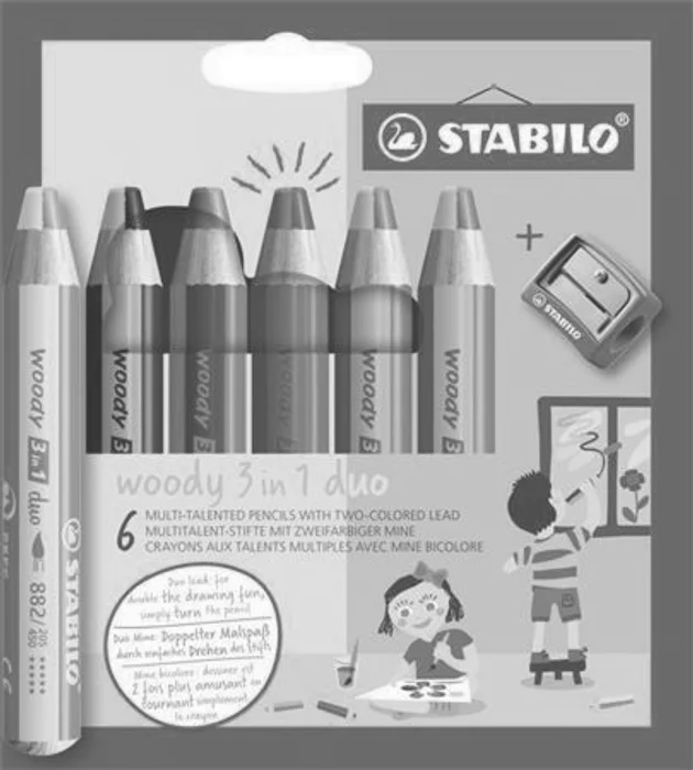 Hauptbild des Produkts Pastelka Stabilo Woody 3 in 1 Duo 6 barev