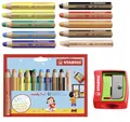 Weiteres Produktbild Buntstift, Wasserlinie und Wachsstift in einem STABILO woody 3 in 1 – 10-teiliges Set mit Spitzer