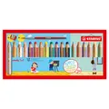 Buntstift, Wasserlinie und Wachsstift in einem STABILO woody 3 in 1 – 18-teiliges Set+Spitzer+Pinsel