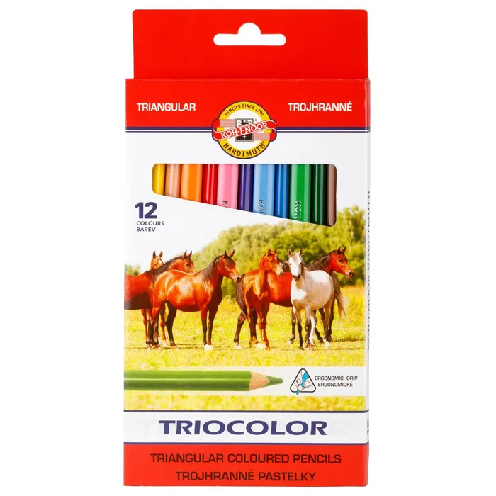 Hauptbild des Produkts Pastelky 3142 trojhranné 12ks Triocolor středně silné