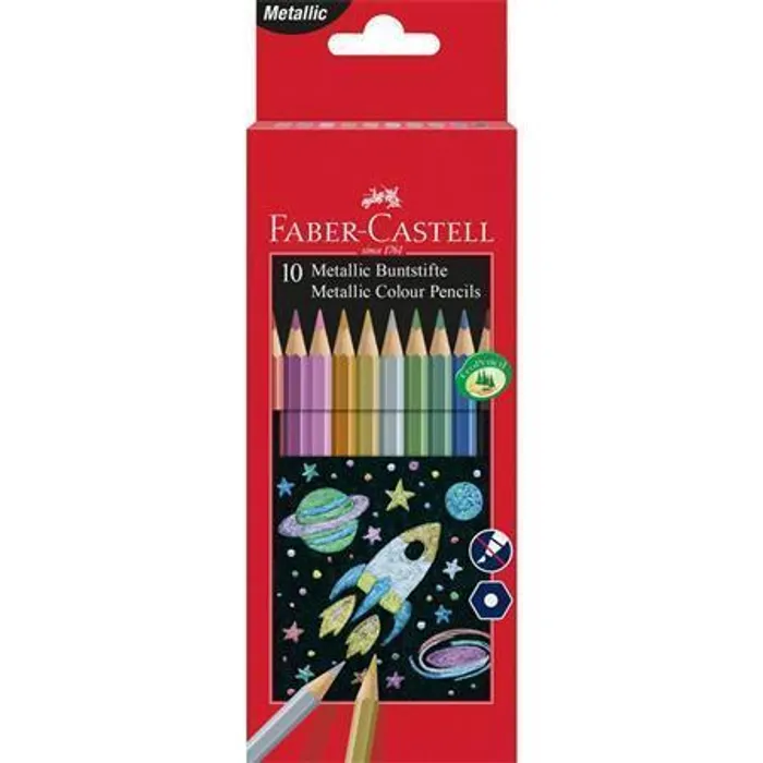 Hauptbild des Produkts Pastelky Faber-Castell 10 barev, metalické