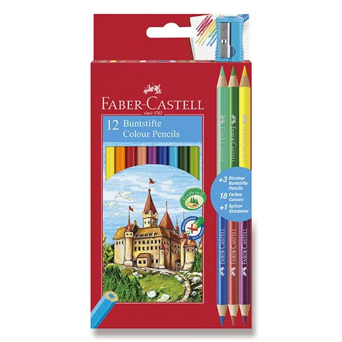 Hauptbild des Produkts Pastelky Faber-Castell 110312, 12 barev + 6 barev