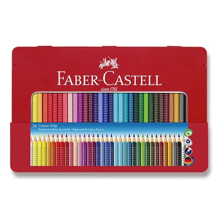 Hauptbild des Produkts Pastelky Faber-Castell 112435 Grip 2001 plechová krabička, 36 barev