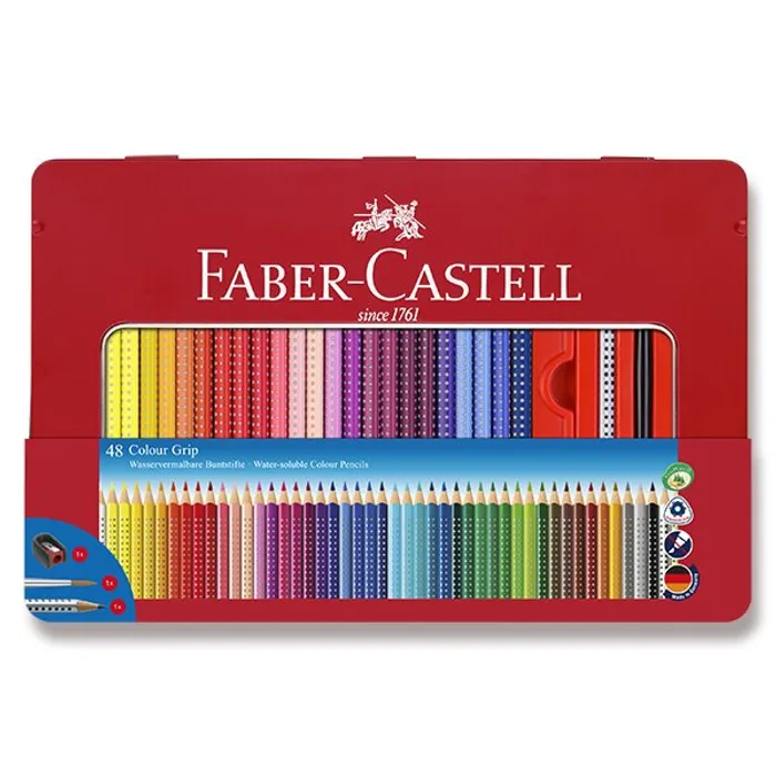 Hauptbild des Produkts Pastelky Faber-Castell 112448 Grip 2001 plechová krabička, 48 barev
