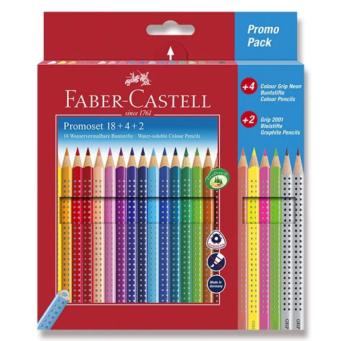 Hauptbild des Produkts Pastelky Faber-Castell 201540 Grip 2001 22 barev + 2 grafitové tužky